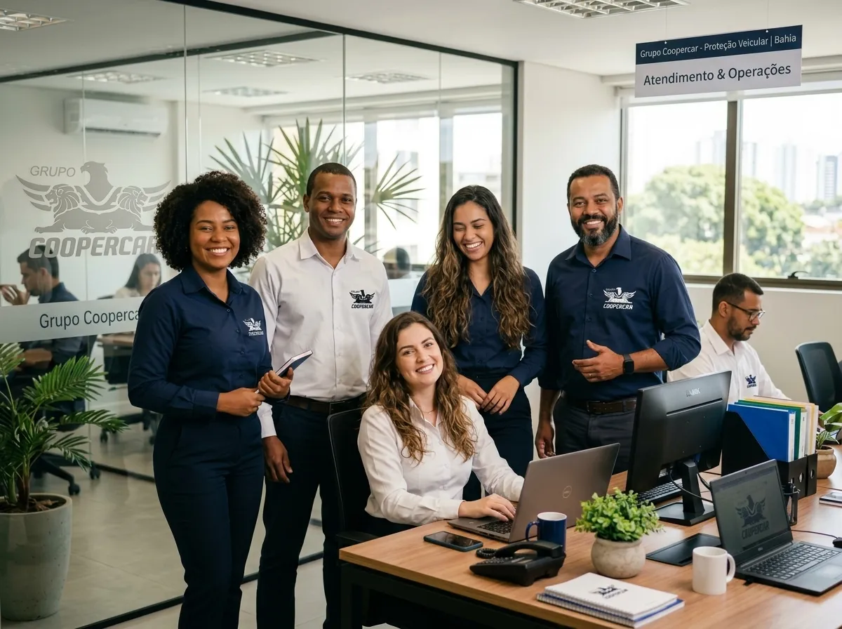Equipe de atendimento e operações do Grupo Coopercar
